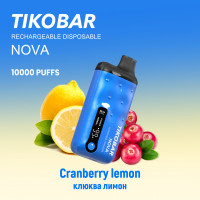 (М) Одноразовая электронная сигарета Tikobar 10000 - Cranberry Lemon (Клюква Лимон)