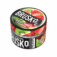 Бестабачная смесь BRUSKO Medium - Арбуз с киви и клубникой 50 гр